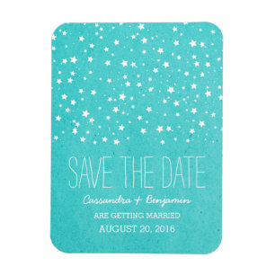 Imán Aqua Starry Night Save the Date Premium Magnet