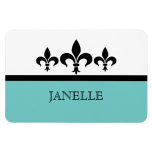 Imán Aqua Swanky Fleur De Lis Flexi Magnet