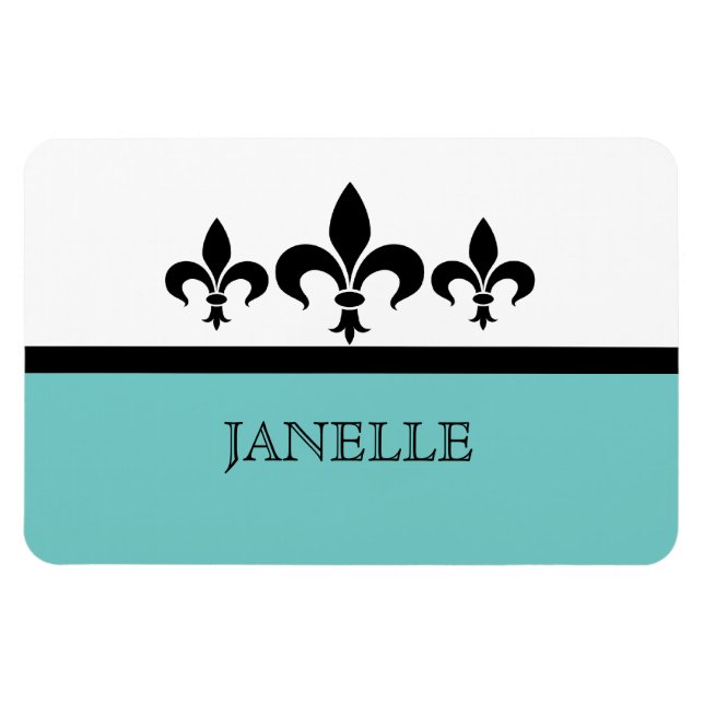 Imán Aqua Swanky Fleur De Lis Flexi Magnet (Horizontal)