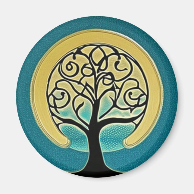 Imán Aqua Tree of Life Magnet (Frente)