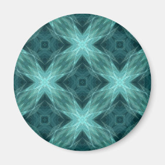 Imán Aqua y el caleidoscopio fractal verde azulado vers