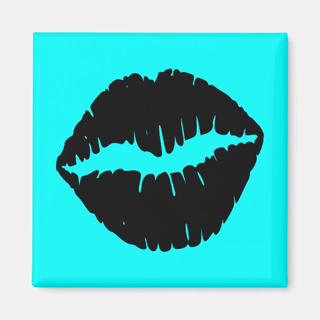 Imán Aqua y labios negros (Frente)