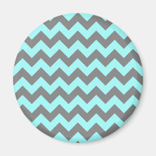 Imán Aqua y Zigzag Gris