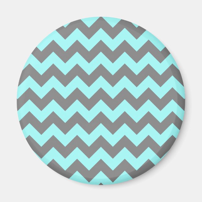 Imán Aqua y Zigzag Gris (Frente)