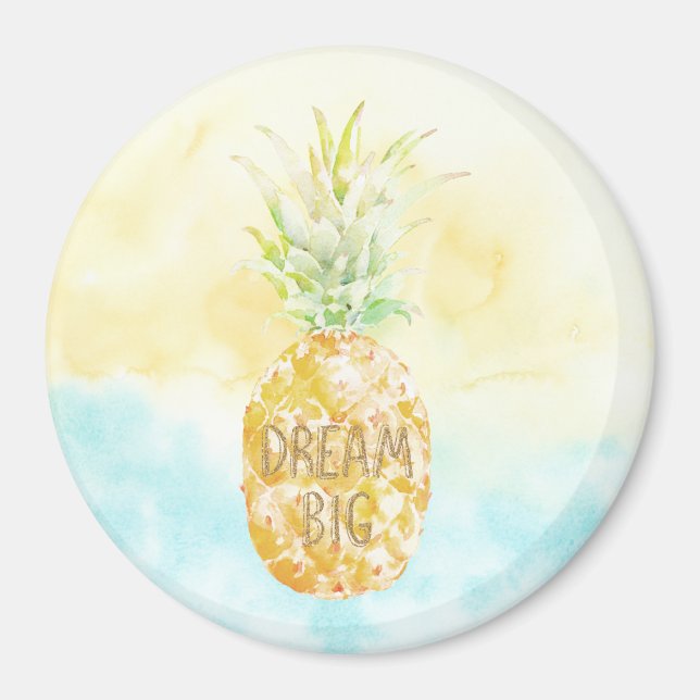 Imán Aqua Yellow Pineapple Gold Dream (Frente)