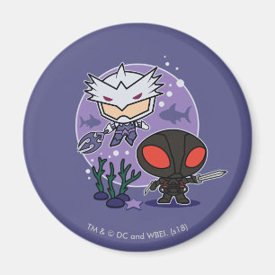 Imán Aquaman   Chibi Orm & Black Manta Undersea Graphic