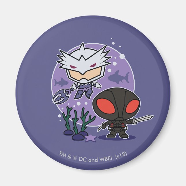 Imán Aquaman | Chibi Orm & Black Manta Undersea Graphic (Frente)