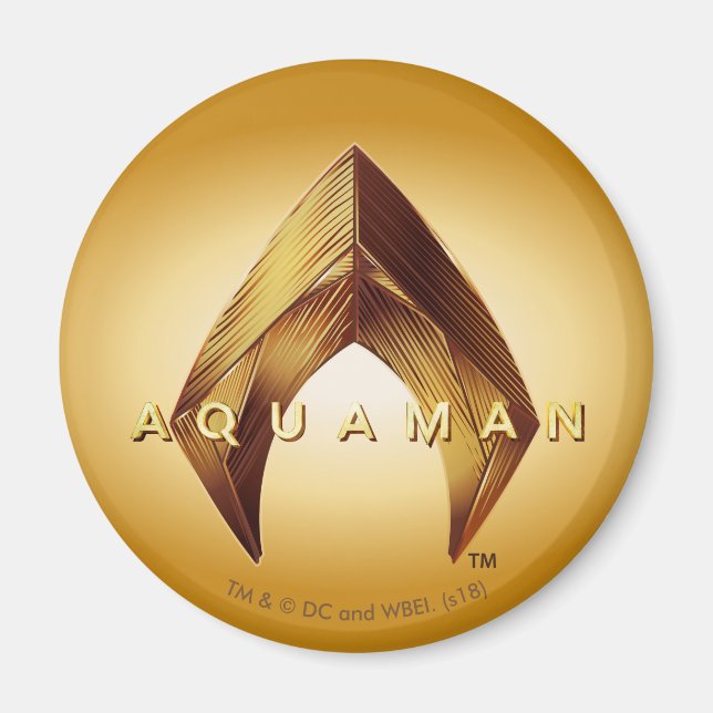 Imán Aquaman | Logotipo de Golden Aquaman (Frente)
