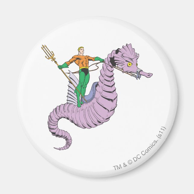 Imán Aquaman Rides Seahorse (Frente)