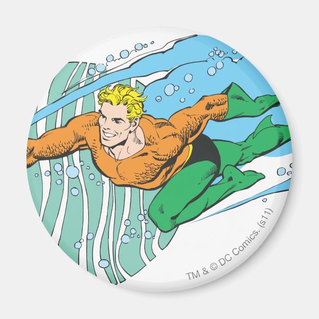 Imán Aquaman salta a la izquierda (Frente)
