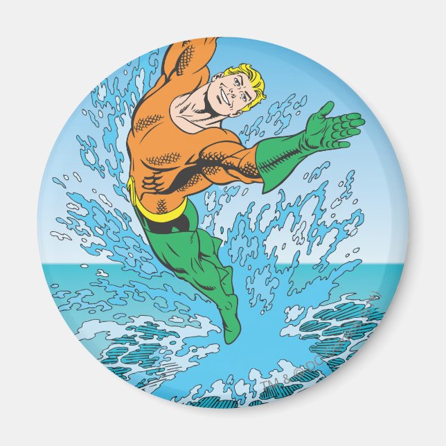 Imán Aquaman salta fuera del mar (Frente)