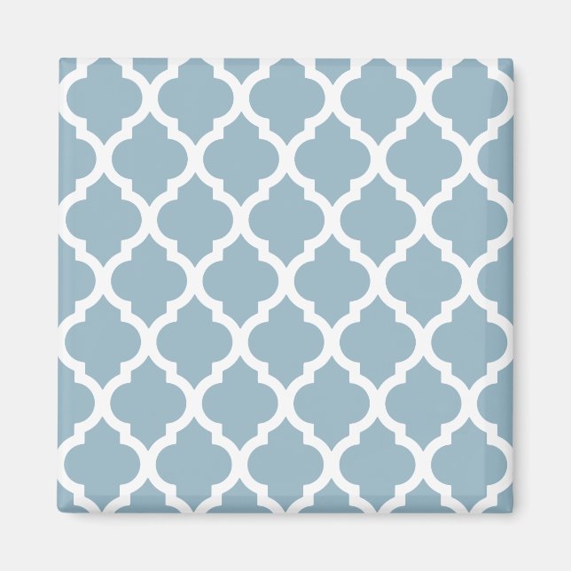 Imán Aquamarine Moroccan Tile Trellis (Frente)