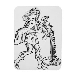 Imán Aquarius (el transportista de agua) es un ilustrac