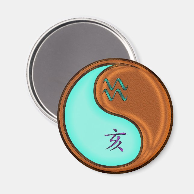 Imán Aquarius & Wood Boar (Anverso/Reverso)