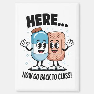 Imán Aquí Ahora Vuelve A Clase Enfermera Escolar Médico
