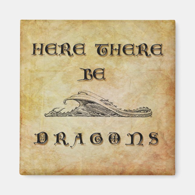 Imán Aquí Hay Dragones (Frente)