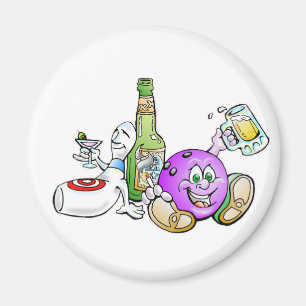 Imán ¡Aquí para la cerveza!