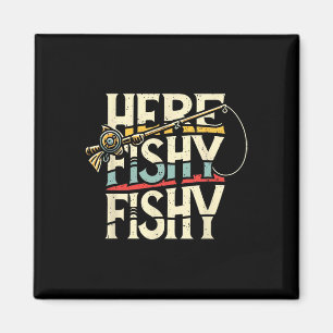 Imán Aquí Peces Divertidos Peces Pesca