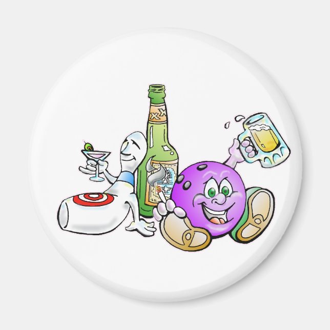 Imán ¡Aquí por la cerveza! (Frente)