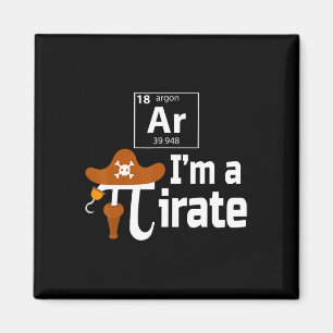 Imán Ar I'm A Pirate Funny Pi Pun Science 14 3.14