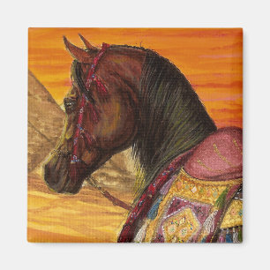 Imán árabe del cuadrado del caballo del rojo y d