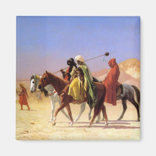 Imán "Árabes que cruzan el desierto", por Jean León