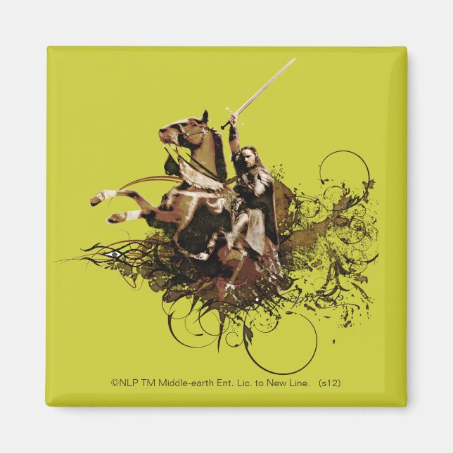 Imán Aragón montando un colegio de vectores de caballos (Frente)