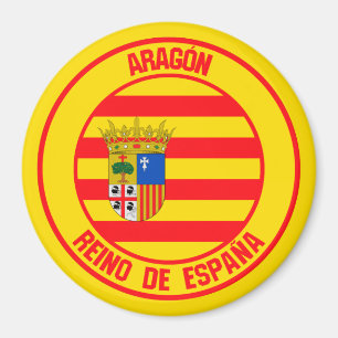 Imán Aragón redonda Emblem