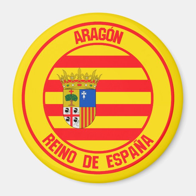 Imán Aragón Round Emblem (Frente)