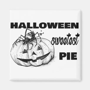 Imán Araña De Halloween Pensando En El Pie De Calabaza