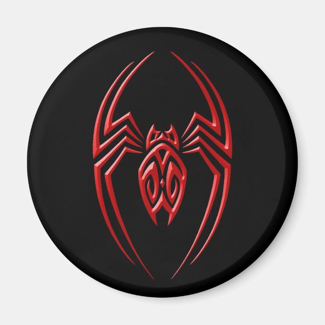 Imán Araña de hierro - Rojo y Negro (Frente)
