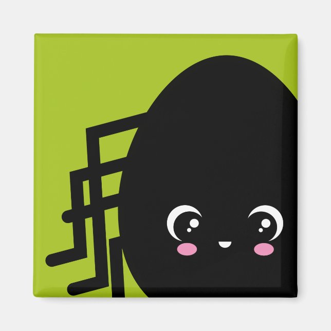 Imán Araña de huevo asquerosa - Halloween (Frente)