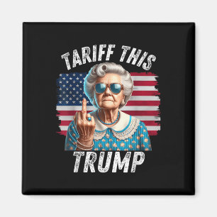 Imán Arancelar a esta anciana Trump dando a Trump