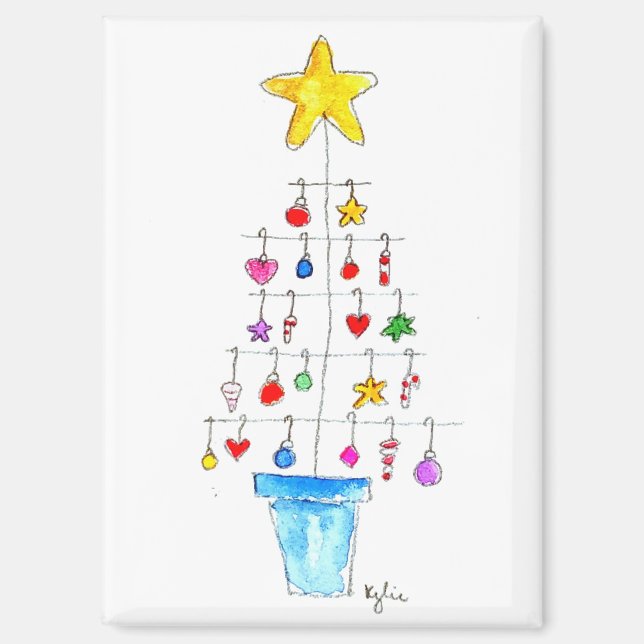 Imán Árbol Alegre y Brillante (Anverso)