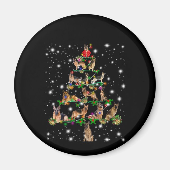 Imán Árbol alemán de Navidad cubierto por linterna (Frente)