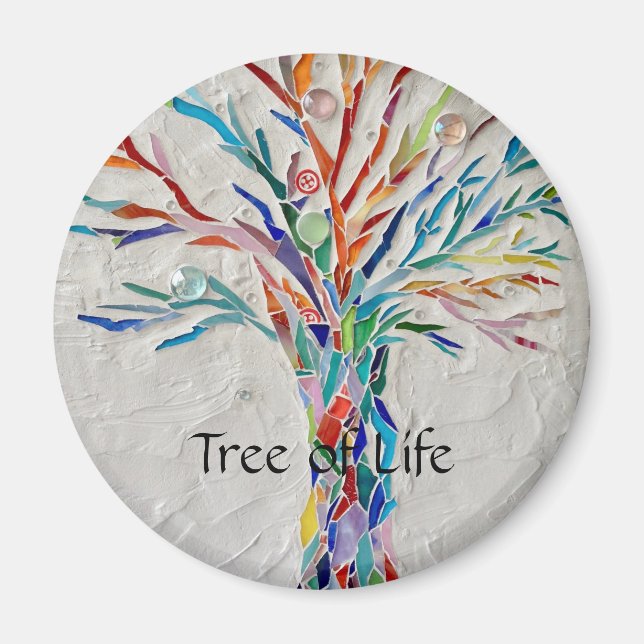 Imán Árbol Arcoíris de la Vida (Frente)