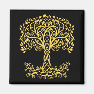 Imán Árbol Celta Amarillo De La Vida