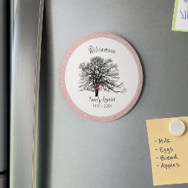 Imán Árbol conmemorativo de Reunión Familiar | Brillo d