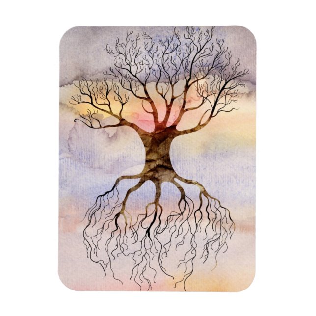 Imán Árbol contra el cielo (Vertical)
