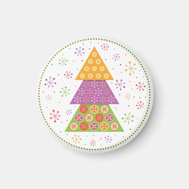 Imán Árbol de abetos de Navidades decorativos (Frente)