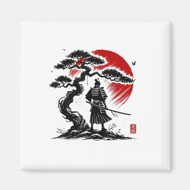 Imán Árbol De Aikido De Samurai Japonés De Vida Arte De (Frente)