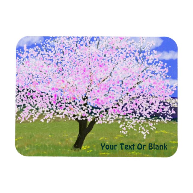 Imán Árbol de almendros en flor (Horizontal)