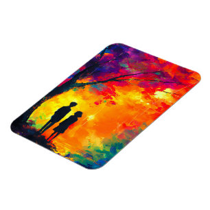 Imán Árbol de amor colorido