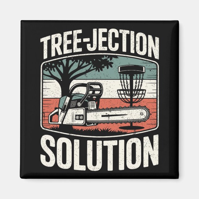 Imán Árbol de bromas de Disc Golf Solución de proyecció (Frente)