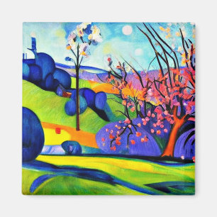 Imán Árbol de cerezo entre rocas