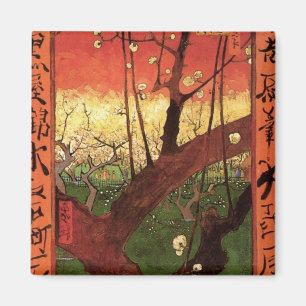 Imán Árbol de ciruelo de Japonaiserie Hiroshige -