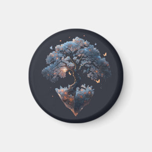 Imán Árbol de Cristal Celestial – Arte de Naturaleza Fa