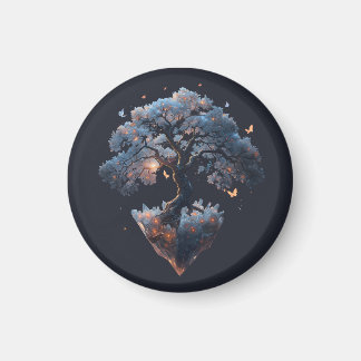 Imán Árbol de Cristal Celestial – Arte de Naturaleza Fa