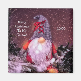 Imán Árbol de feriado de Gnome lindo Feliz Navidad