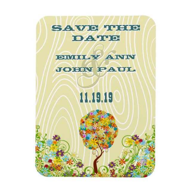 Imán Árbol de hadas de hadas floridas encantado (Vertical)